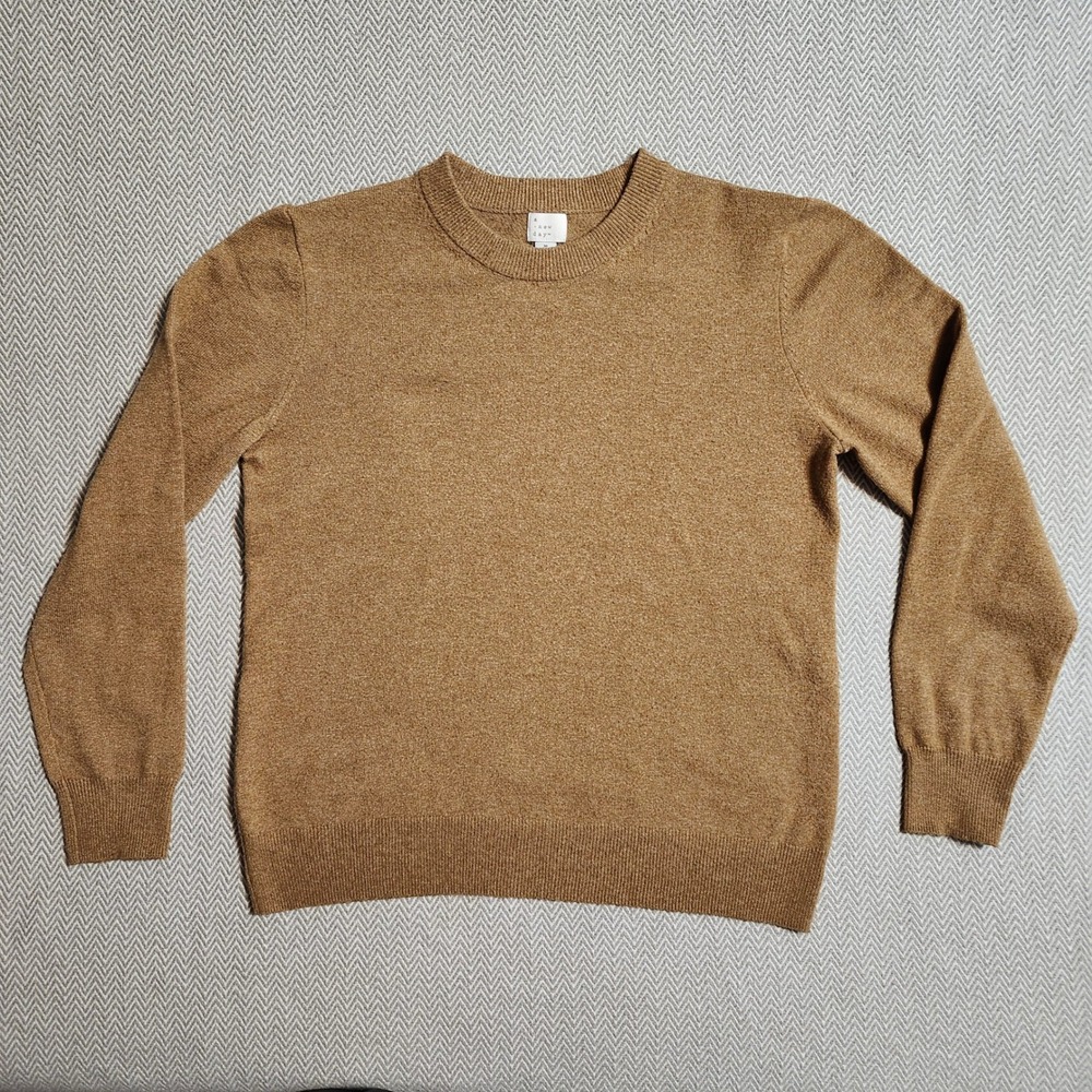 A New Day Womens Recycled Polyester Crewneck Sweater Camel Brown Medium